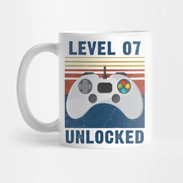 Level 07 unlocked funny gamer 7th birthday by Sauconmua Conlaigi99